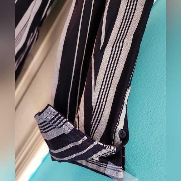 Merona Long sleeve Shirt Dress Navy & White Striped Size XXL - Picture 6 of 9